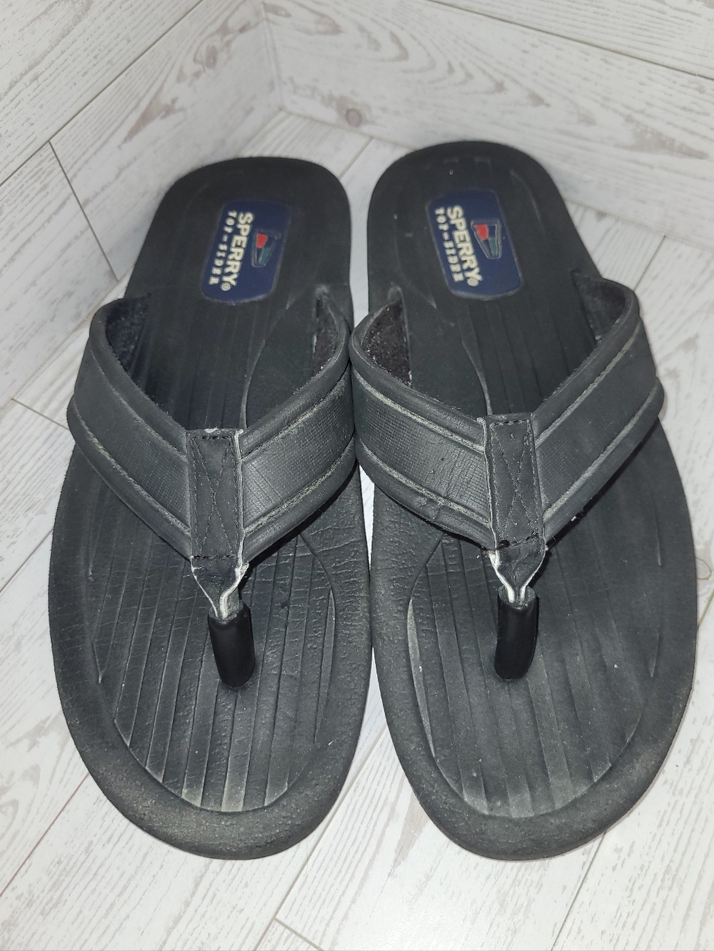 Sperry Top-Sider Thong-style Flip-flop Sandals Men's Size 8M Black